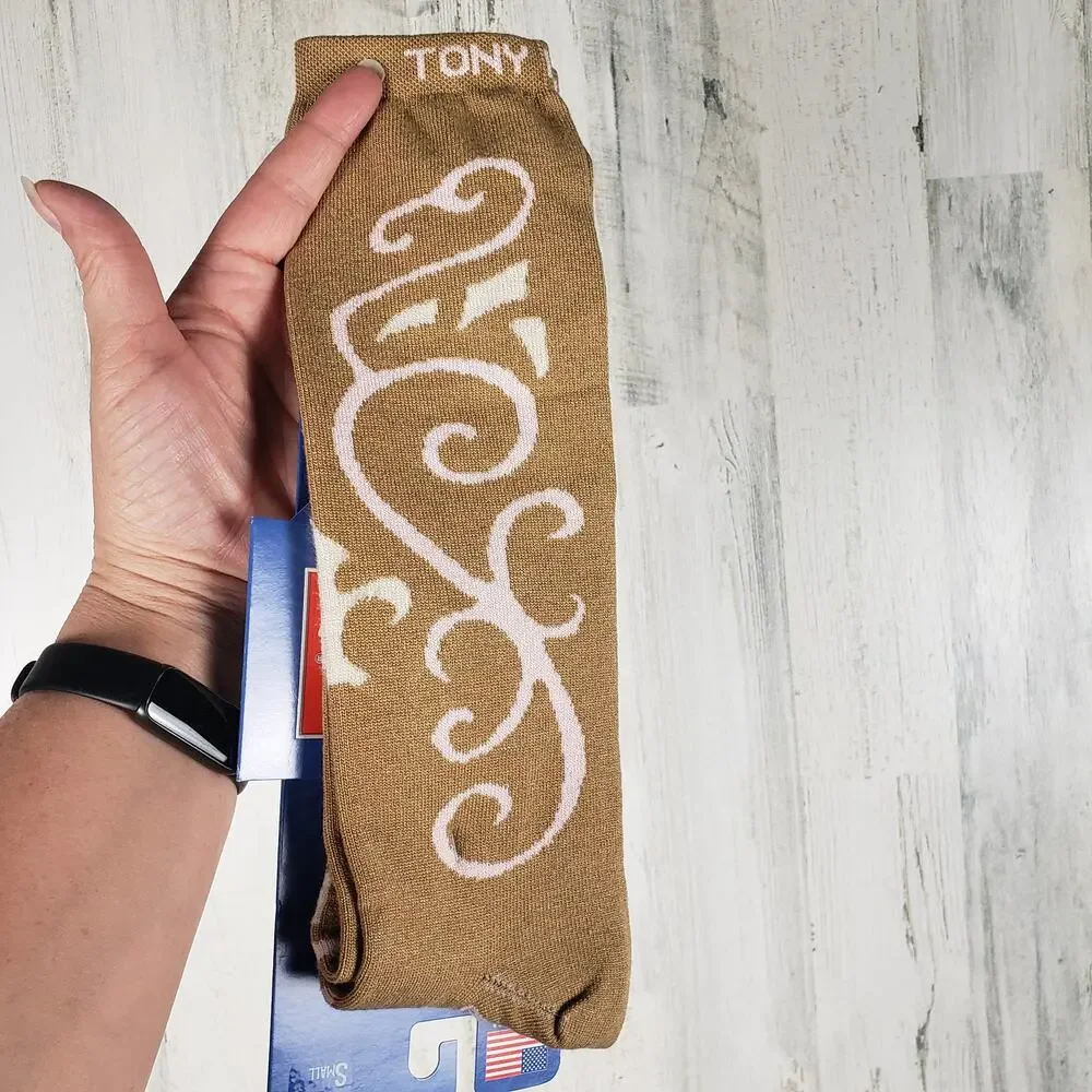 NWT Justin Boots Fashion Cushioned Sole Over The Calf Socks Women's Size Small